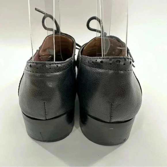 Adrienne Vittadini Biome flats size 7 black faux leather spectator oxfords - Picture 4 of 15